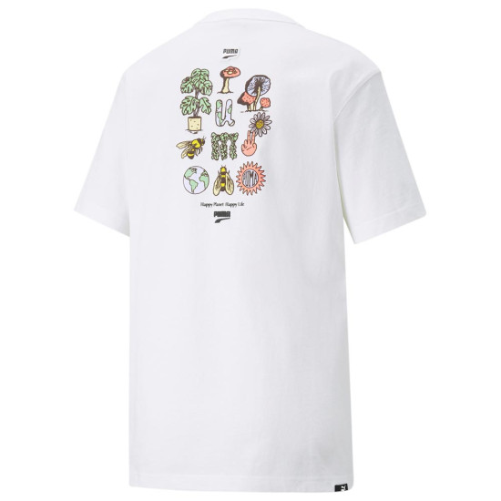 Puma Γυναικεία κοντομάνικη μπλούζα Downtown Relaxed Graphic Tee Puma Γυναικεία κοντομάνικη μπλούζα Downtown Relaxed Graphic Tee